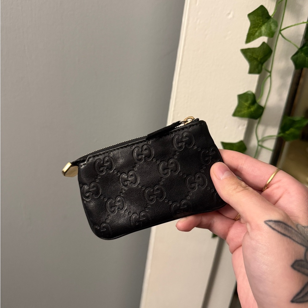 Gucci Black Leather Key Pouch